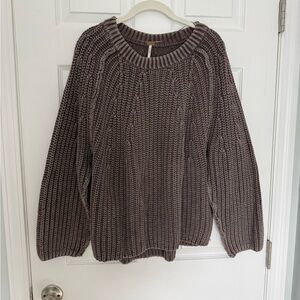 Free People Chunky Knit Women's Sweater - Brown